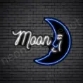 Moon Face Neon Sign