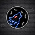 Wolf Full Moon Neon Sign