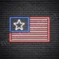 American Flag Neon Sign - transparent