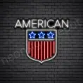 American Shield Flag Neon Sign