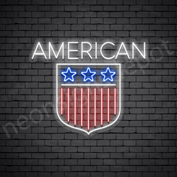 American-Sheild-Flag-Neon-Sign-30x24-WS-C American Shield Flag Neon Sign - transparent