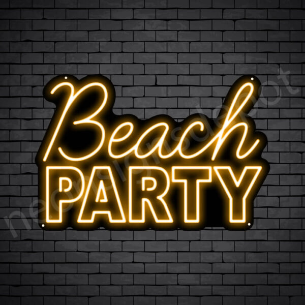 Beach-Party-Neon-Sign-16x24-WS-B-ORANGE Beach-Party-Neon-Sign-16x24-WS-B-ORANGE