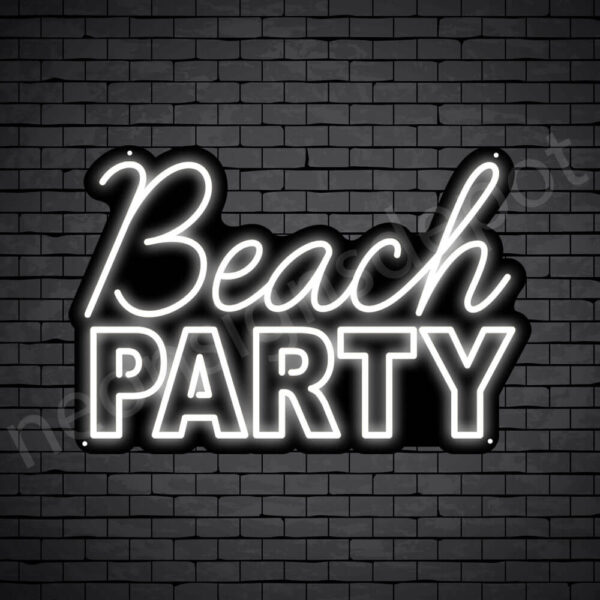Beach-Party-Neon-Sign-16x24-WS-B-WHITE Beach-Party-Neon-Sign-16x24-WS-B-WHITE