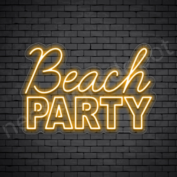 Beach-Party-Neon-Sign-16x24-WS-C-ORANGE Beach-Party-Neon-Sign-16x24-WS-C-ORANGE