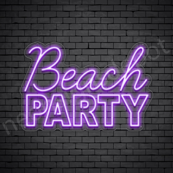 Beach-Party-Neon-Sign-16x24-WS-C-PURPLE Beach-Party-Neon-Sign-16x24-WS-C-PURPLE