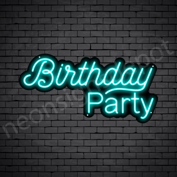 Birthday-Party-Neon-Sign-12x24-WS-B-BRIGHTBLUE Bright Blue Birthday Party Neon Sign