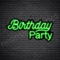 Green Birthday Party Neon Sign