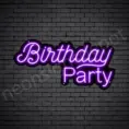 Purple Birthday Party Neon Sign