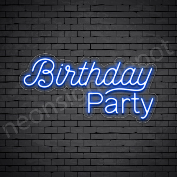 Birthday-Party-Neon-Sign-12x24-WS-C-DARKBLUE Dark Blue Birthday Party Neon Sign