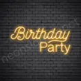 Orange Birthday Party Neon Sign