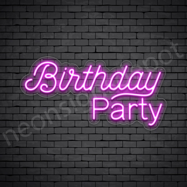 Birthday-Party-Neon-Sign-12x24-WS-C-PINK Pink Birthday Party Neon Sign