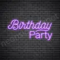 Purple Birthday Party Neon Sign