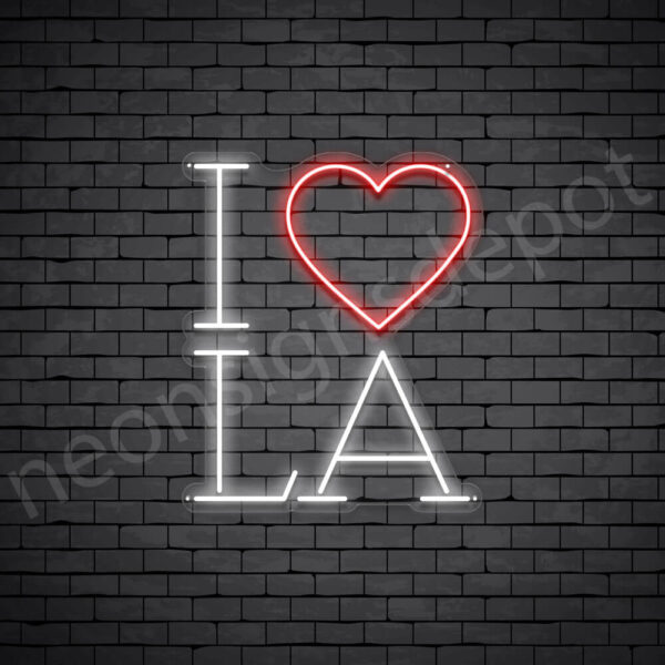 I-Love-LA-Neon-Sign-24x20-WS-C I Love LA Neon Sign - Transparent