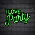 I-Love-Party-Neon-Sign-16x24-WS-B-GREEN