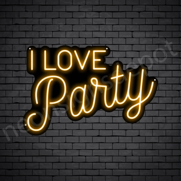 I-Love-Party-Neon-Sign-16x24-WS-B-ORANGE I-Love-Party-Neon-Sign-16x24-WS-B-ORANGE