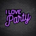 I-Love-Party-Neon-Sign-16x24-WS-B-PURPLE