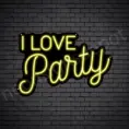 I-Love-Party-Neon-Sign-16x24-WS-B-YELLOW