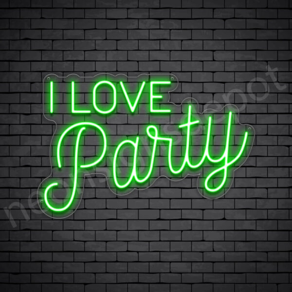 I-Love-Party-Neon-Sign-16x24-WS-C-GREEN I-Love-Party-Neon-Sign-16x24-WS-C-GREEN