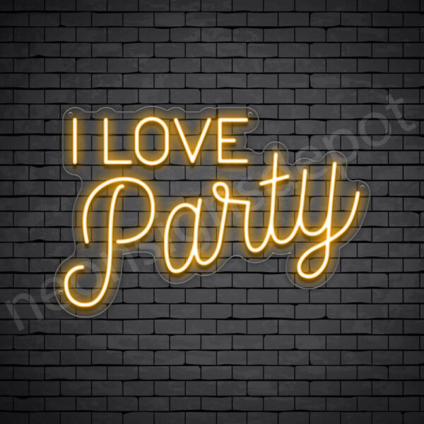 I-Love-Party-Neon-Sign-16x24-WS-C-ORANGE I-Love-Party-Neon-Sign-16x24-WS-C-ORANGE