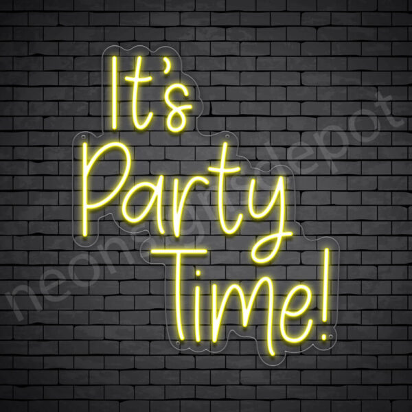 It's-Party-Time-Neon-Sign-24x20-WS-C-YELLOW It's-Party-Time-Neon-Sign-24x20-WS-C-YELLOW