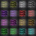 Party Party Party Neon Sign