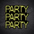 Party-Party-Party-Neon-Sign-24x24-WS-B-YELLOW