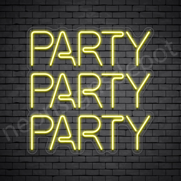 Party-Party-Party-Neon-Sign-24x24-WS-C-YELLOW Party-Party-Party-Neon-Sign-24x24-WS-C-YELLOW
