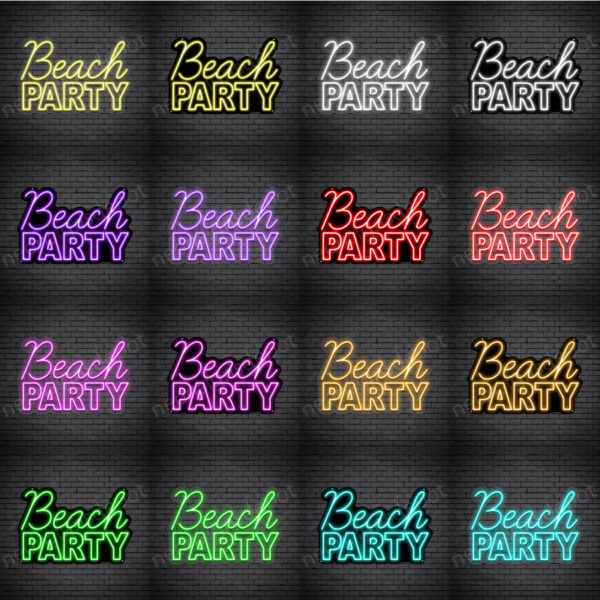 Beach Party Neon Sign Beach Party Neon Sign