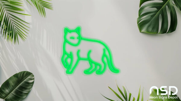 Cat V3 Neon Sign_Animals_Transparent_Mockup_Template01-green Cat V3 Neon Sign_Animals_Transparent_Mockup_Template01-green