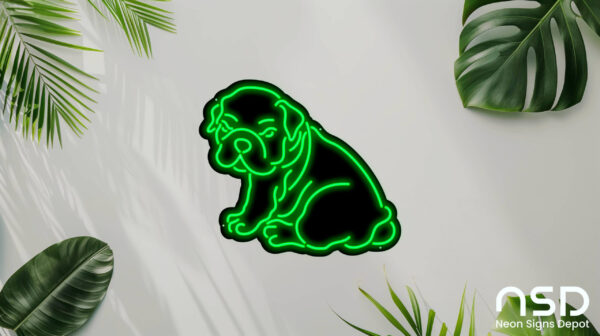 Bulldog V1 Neon Sign_Animals_Black_Mockup_Template01-green Bulldog V1 Neon Sign_Animals_Black_Mockup_Template01-green