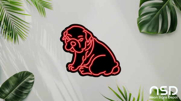 Bulldog V1 Neon Sign_Animals_Black_Mockup_Template01-red Bulldog V1 Neon Sign_Animals_Black_Mockup_Template01-red