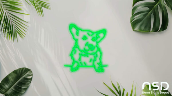 Corgis Dog V1 Neon Sign_Animals_Transparent_Mockup_Template01-green Corgis Dog V1 Neon Sign_Animals_Transparent_Mockup_Template01-green