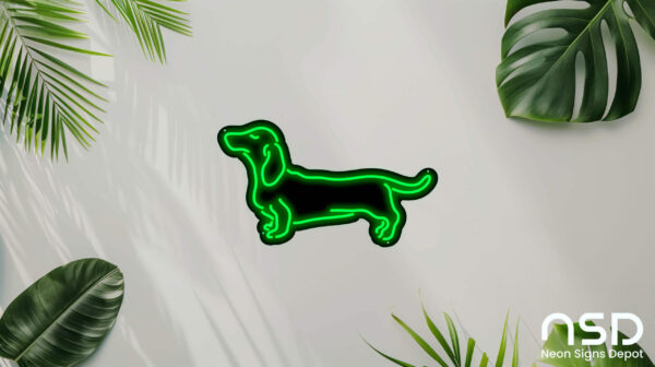 Dachshund Dog V1 Neon Sign_Animals_Black_Mockup_Template01-green Dachshund Dog V1 Neon Sign_Animals_Black_Mockup_Template01-green
