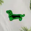 Dachshund Dog V1 Neon Sign_Animals_Black_Mockup_Template01-green