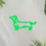 Dachshund Dog V1 Neon Sign_Animals_Transparent_Mockup_Template01-green
