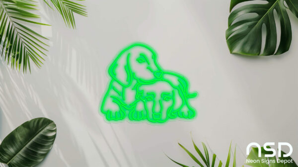 Dachshund Dog V5 Neon Sign_Animals_Transparent_Mockup_Template01-green Dachshund Dog V5 Neon Sign_Animals_Transparent_Mockup_Template01-green