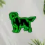 Golden Retriever Dog V1 Neon Sign_Animals_Black_Mockup_Template01-green