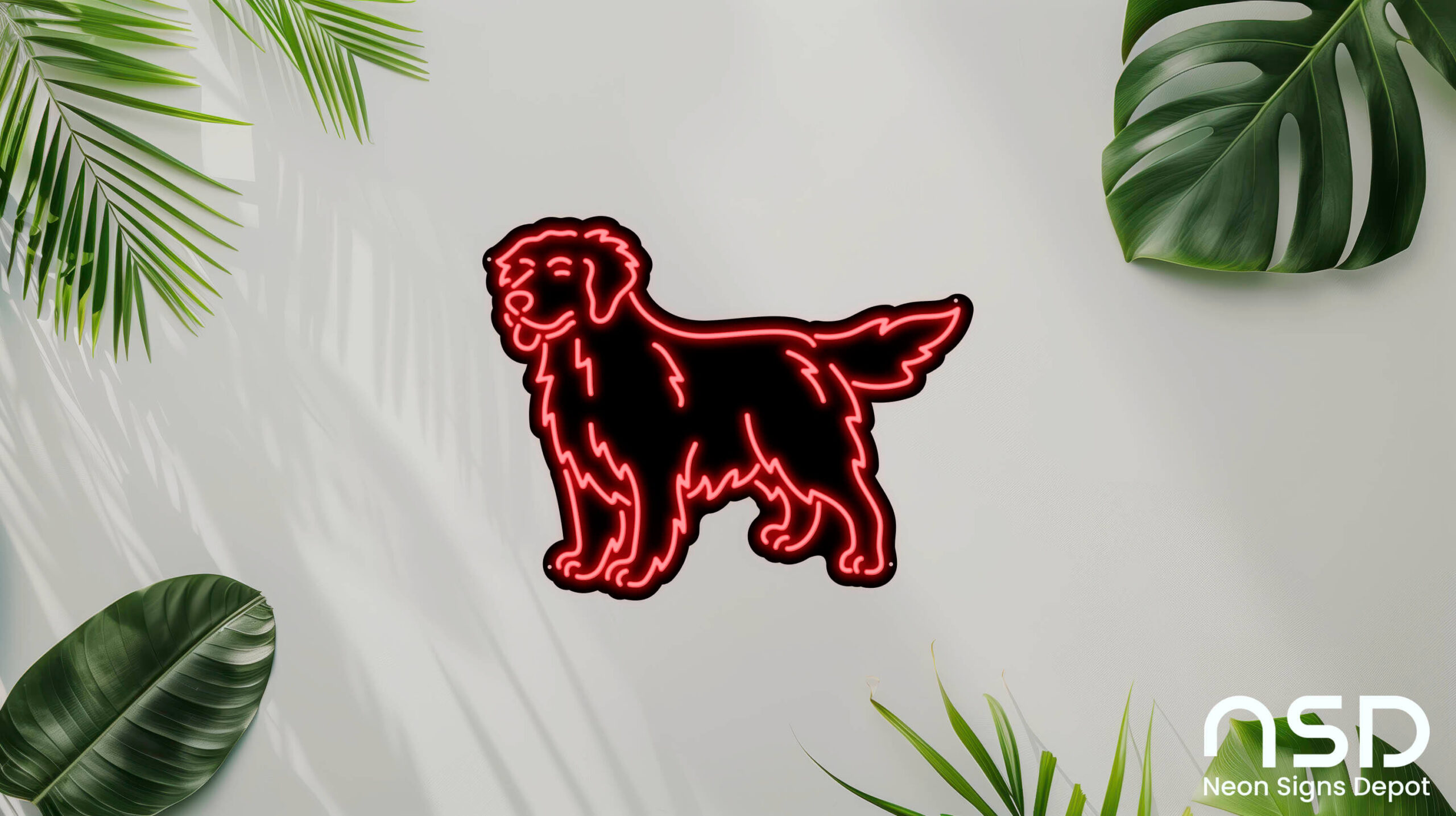 Golden Retriever Dog V1 Neon Sign neon sign