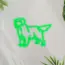 Golden Retriever Dog V1 Neon Sign_Animals_Transparent_Mockup_Template01-green