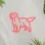 Golden Retriever Dog V1 Neon Sign_Animals_Transparent_Mockup_Template01-red