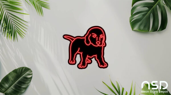 Labrador Retriever Dog V2 Neon Sign_Animals_Black_Mockup_Template01_red Labrador Retriever Dog V2 Neon Sign_Animals_Black_Mockup_Template01_red