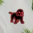 Labrador Retriever Dog V2 Neon Sign_Animals_Black_Mockup_Template01_red