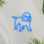Labrador Retriever Dog V2 Neon Sign_Animals_Transparent_Mockup_Template01_blue