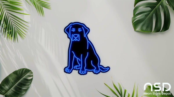 Labrador Retriever Dog V3 Neon Sign_Animals_Black_Mockup_Template01blue Labrador Retriever Dog V3 Neon Sign_Animals_Black_Mockup_Template01blue