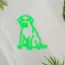 Labrador Retriever Dog V3 Neon Sign_Animals_Transparent_Mockup_Template01_green