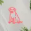 Labrador Retriever Dog V3 Neon Sign_Animals_Transparent_Mockup_Template01_red