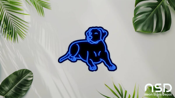 Labrador Retriever Dog V4 Neon Sign_Animals_Black_Mockup_Template01_blue Labrador Retriever Dog V4 Neon Sign_Animals_Black_Mockup_Template01_blue