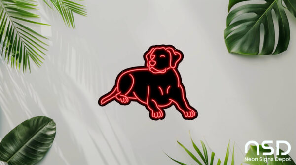 Labrador Retriever Dog V4 Neon Sign_Animals_Black_Mockup_Template01_red Labrador Retriever Dog V4 Neon Sign_Animals_Black_Mockup_Template01_red