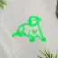 Labrador Retriever Dog V4 Neon Sign_Animals_Transparent_Mockup_Template01_green