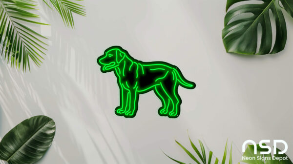 Labrador Retriever Dog V5 Neon Sign_Animals_Black_Mockup_Template01_green Labrador Retriever Dog V5 Neon Sign_Animals_Black_Mockup_Template01_green